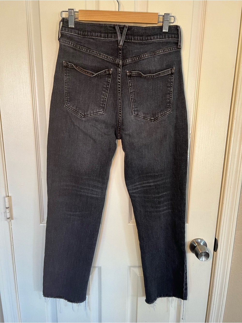 Veronica Beard Joey High Rise Straight Leg Jeans Vanishing Point Black Wash - Picture 7 of 8